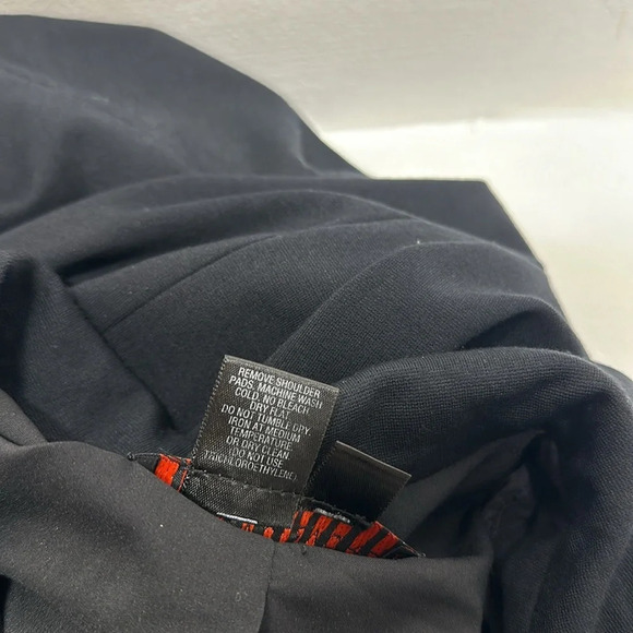 Nina McLemore Dress A-Line Sheath Collared Viscose Midi Knit Stretch Black 10 - Picture 8 of 9